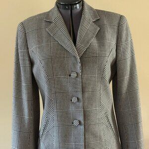 Carlisle size 2 wool Glen Plaid jacket